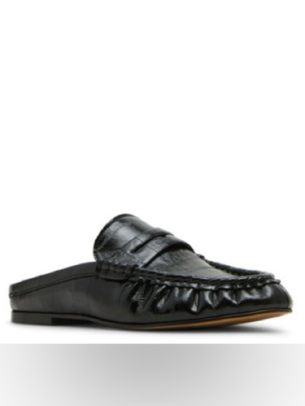 Steve Madden Black Leather Mule Loafers